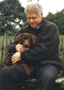 President Clinton and Pet